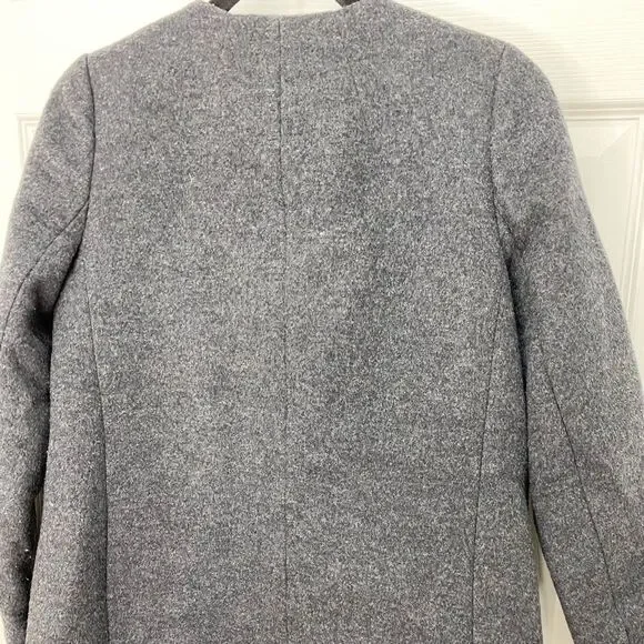 Madewell grey button front peacoat, size x small - Picture 12 of 16